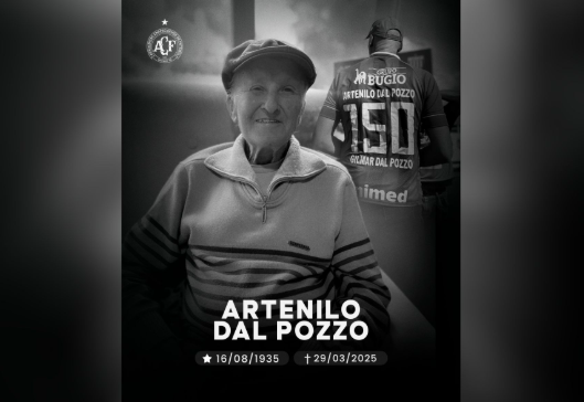 Pai de técnico da Chapecoense morre aos 89 anos