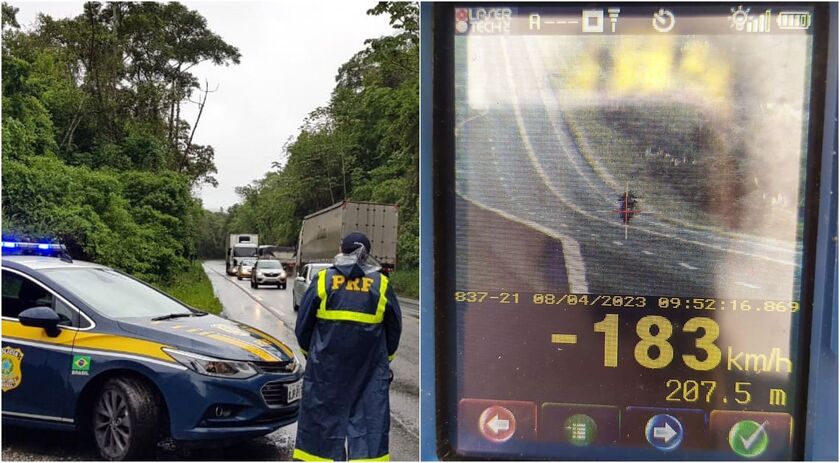 PRF flagra mais de mil motoristas dirigindo acima do limite de velocidade na Operação Semana Santa 2023