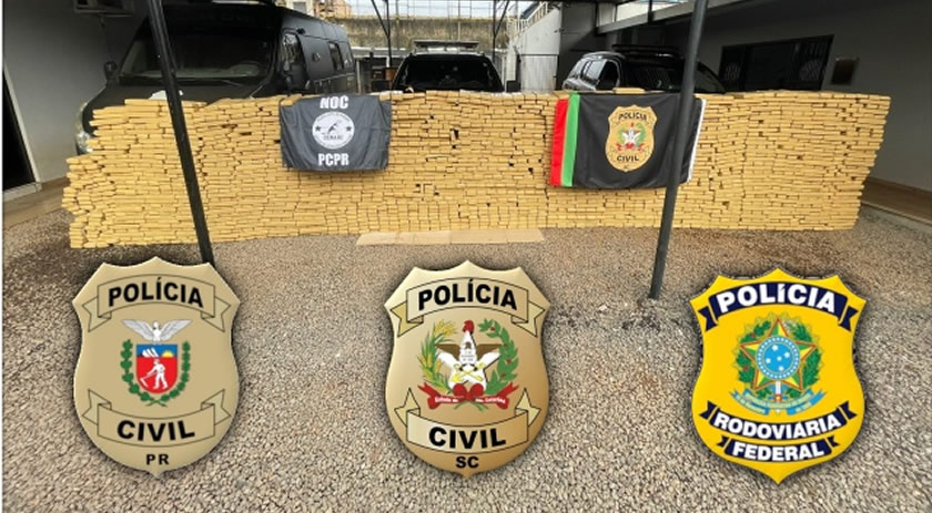 Operação conjunta apreende 1,7 tonelada de maconha em caminhão e prende motorista em flagrante