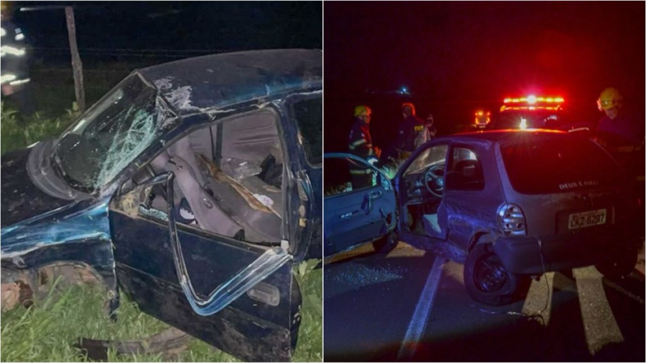 Motorista foge de táxi após acidente na BR 282