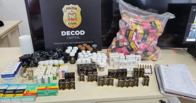 Polícia identifica comércio ilegal de medicamentos controlados e anabolizantes em SC