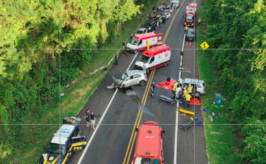Morre quarta vítima do acidente envolvendo quatro carros na BR-282