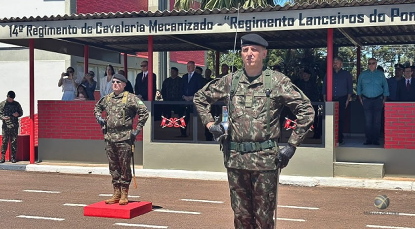 Tenente-Coronel Coradini assume comando do 14º RCMec