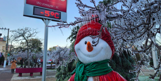 Abaixo de -5ºC: Cidades de SC amanhecem com temperaturas negativas nesta segunda