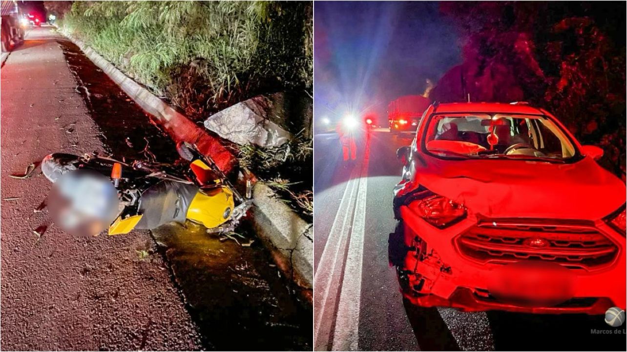 Motociclista fica gravemente ferido em acidente entre São Miguel do Oeste e Maravilha
