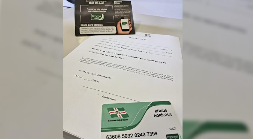Agricultura inicia inscrições para o programa Bônus Agrícola