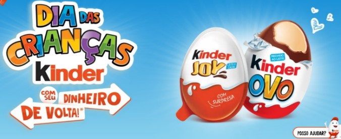 Marca devolve dinheiro ao consumidor na compra de Kinder Ovo