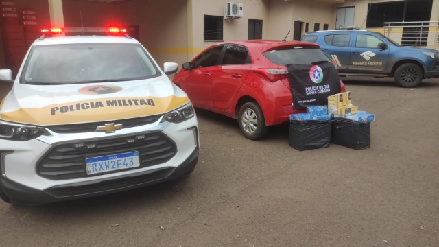Cigarros de contrabando são apreendidos no Oeste de SC