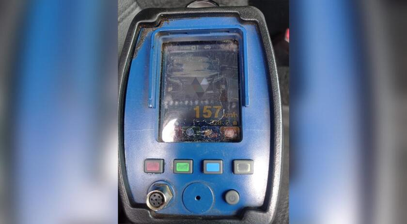 Veículo é flagrado transitando em 157 km/h na SC 157
