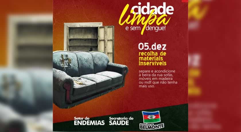 Município  promove recolha de móveis e materiais inservíveis