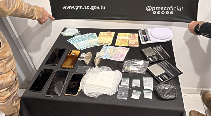 Casal é preso por tráfico no Bairro São Jorge com mais de meio quilo de cocaína