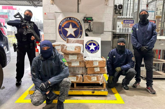 Carga congelada de pés de galinha revela quase meia tonelada de cocaína em porto de SC