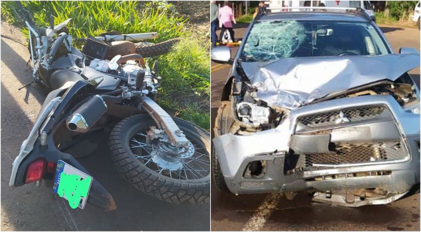 Mulher é socorrida com suspeita de diversas fraturas após acidente em Santa Helena