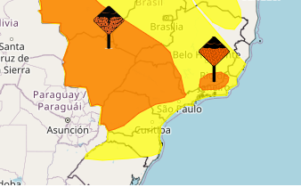 Inmet coloca seis regiões de SC em alerta para temporais, granizo e ventos de até 60 km/h