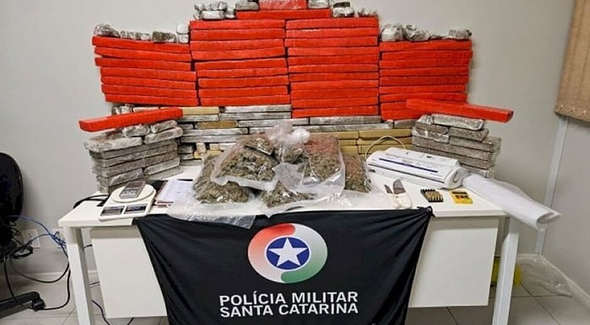 Em um ano, operação da PM apreende 17,5 toneladas de drogas em SC