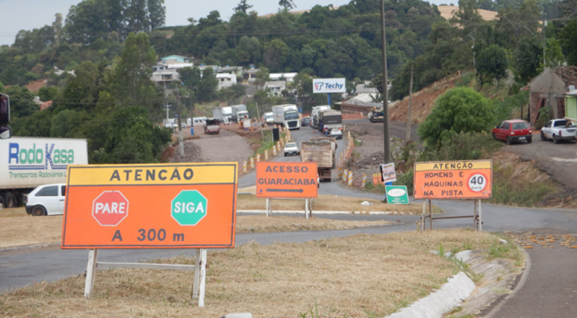 BR-163 terá bloqueio total em Guaraciaba nesta quinta-feira para avanço de obras