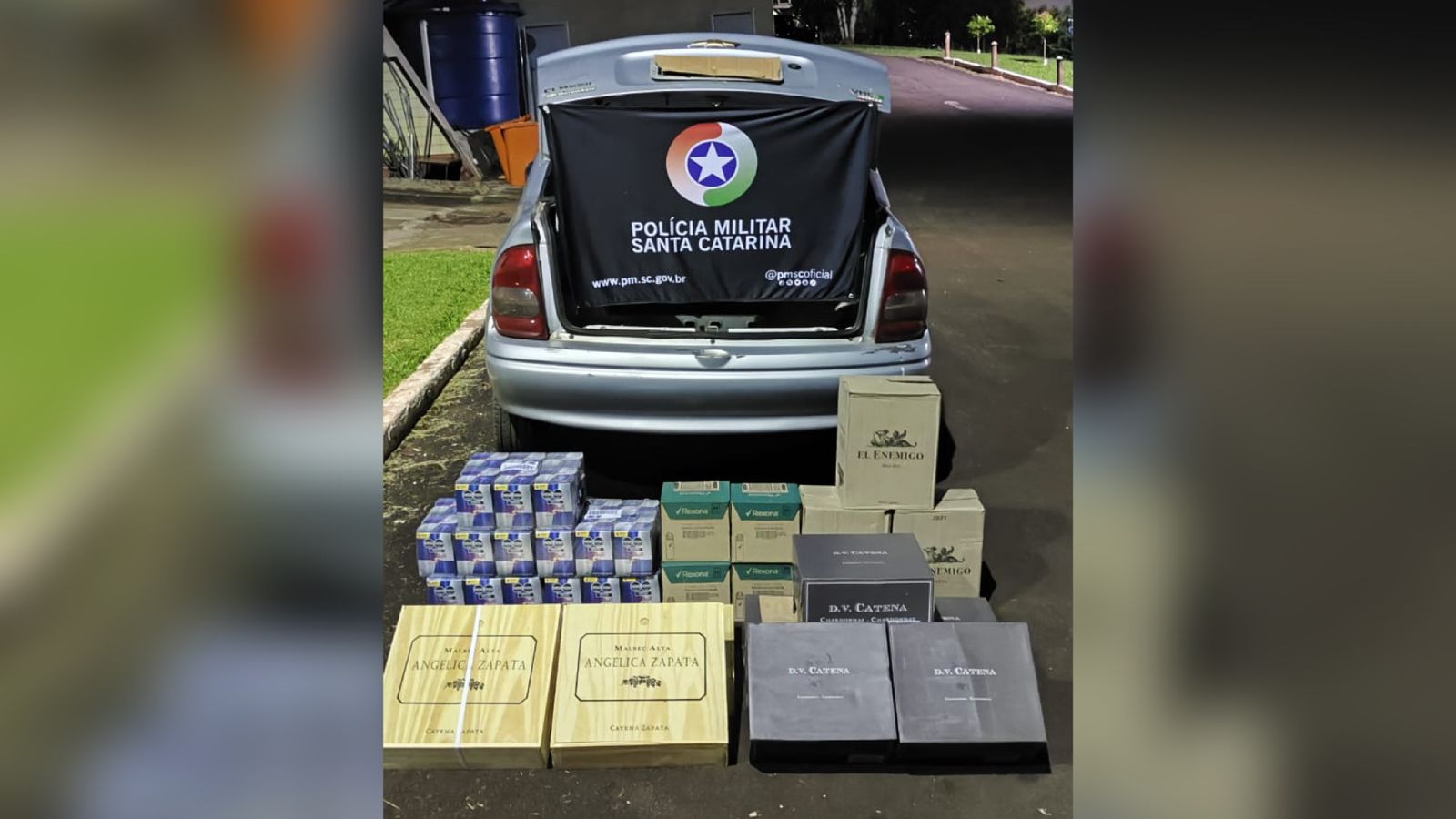 PM apreende vinho, desodorante e energético oriundos da Argentina