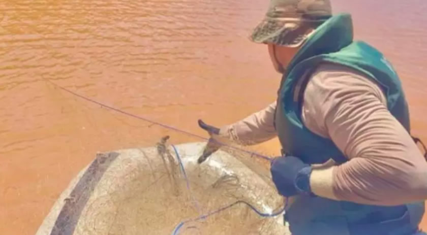 Polícia apreende 1,4 mil metros quadrados de redes de pesca em SC