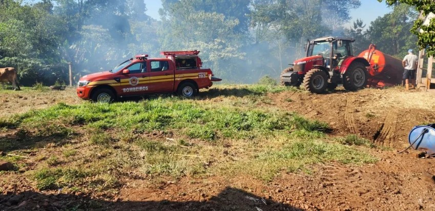 Incêndio no interior de Itapiranga atinge quatro hectares de mata nativa