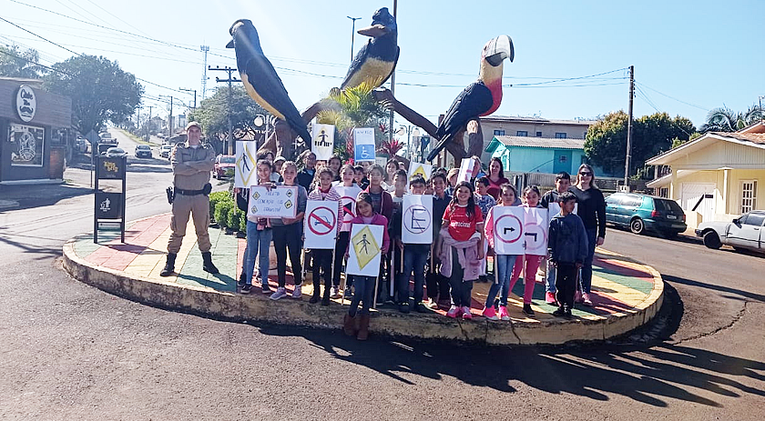 Ação de concientização no trânsito 
