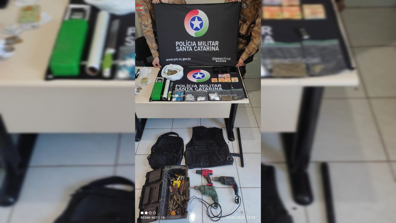 Polícia Militar flagra tráfico de drogas em São Miguel do Oeste e cinco pessoas vão presas