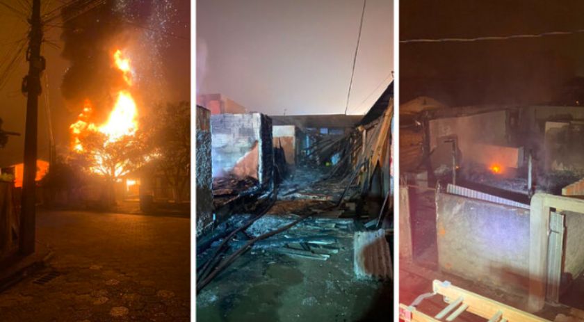 Mulher coloca fogo em casa para se vingar do marido e incêndio destrói imóveis vizinhos em SC
