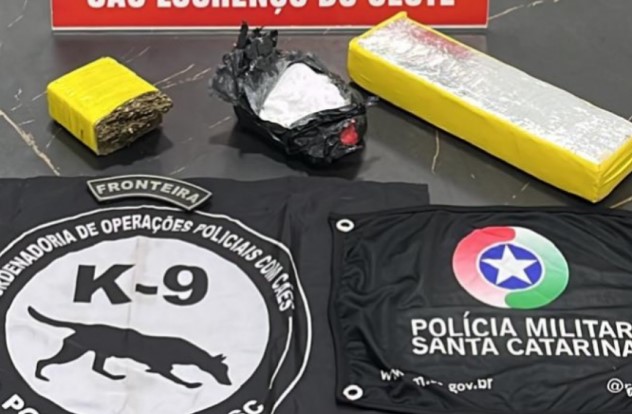 Homem é preso com maconha e cocaína durante abordagem na SC-157