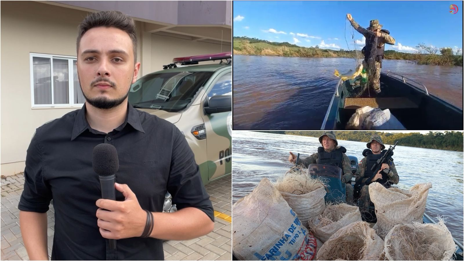 Saiba como foi a apreensão de mais de 1.700 metros de redes de pesca no Rio Uruguai