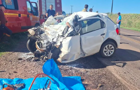 Colisão frontal na BR-158 mata jovem de 27 anos em Palmeira das Missões