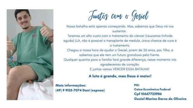Jovem necessita de ajuda para tratamento de câncer