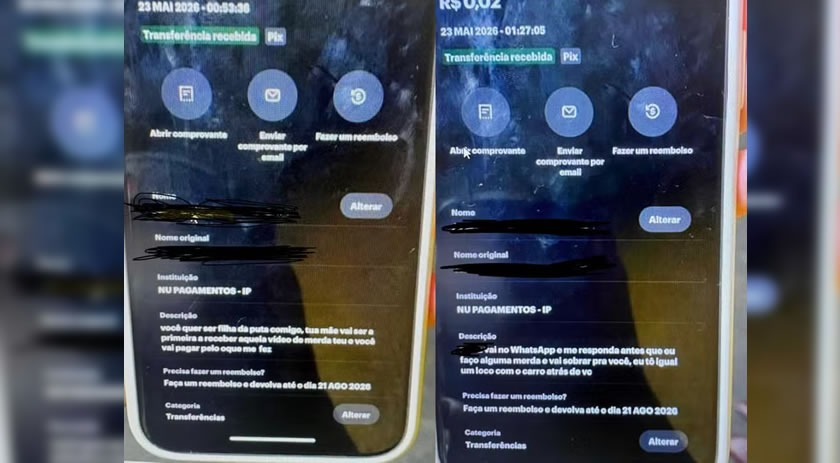 'Vai sobrar pra você': homem enviava transferências PIX de centavos com mensagens de ameaça para a ex em SC