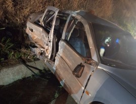 Condutor de automóvel sai gravemente ferido em colisão na BR 163