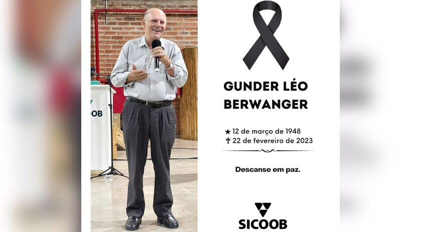 Sicoob São Miguel comunica o falecimento do vice-presidente da cooperativa