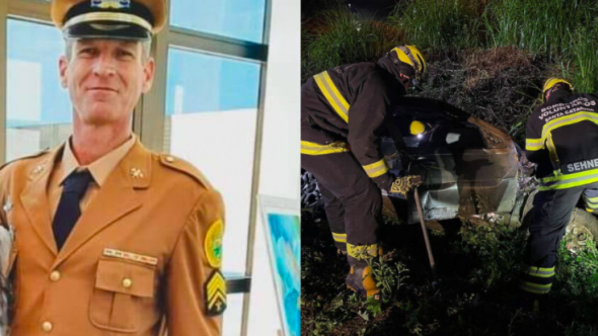 Bombeiro morre ao perder controle de carro em rodovia de SC