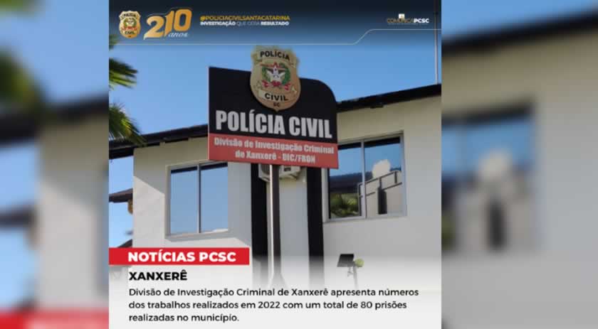 DIC/FRON presenta números dos trabalhos realizados em 2022 com 80 prisões realizadas no município