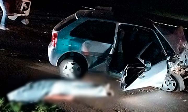 Homem de 36 anos morre em colisão entre carro e caminhão