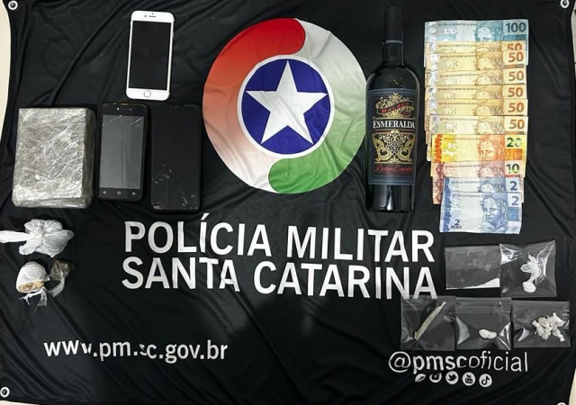 PM prende três pessoas por tráfico de drogas em São Miguel do Oeste