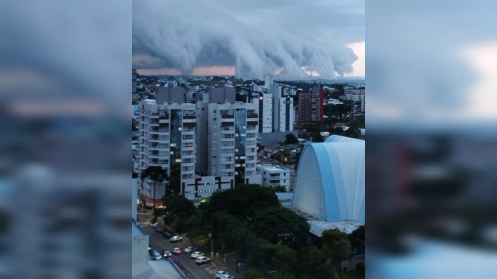"Shelf cloud" chama atenção em SMOeste; entenda como se forma esse tipo de nuvem