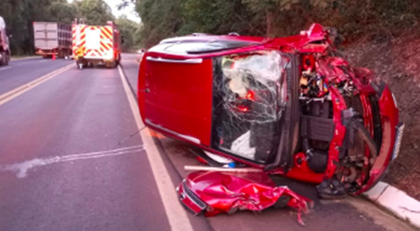 Motociclista morre em colisão frontal com carro na BR-282 em Saudades