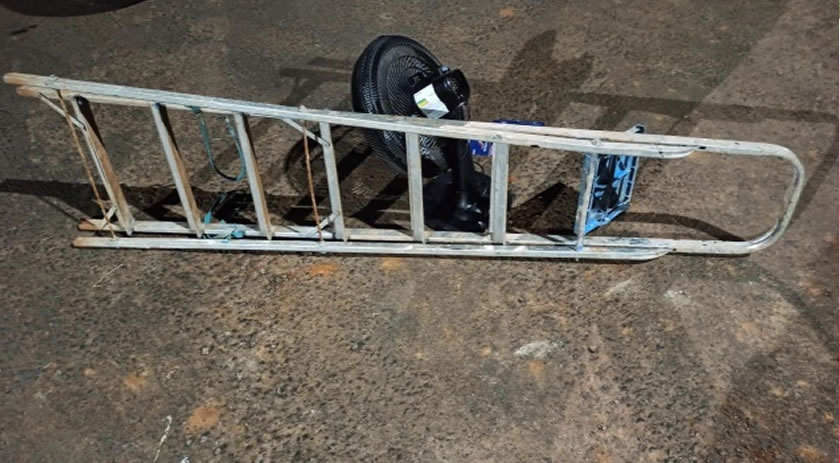 Polícia Militar recupera escada e ventilador levados por usuários de drogas