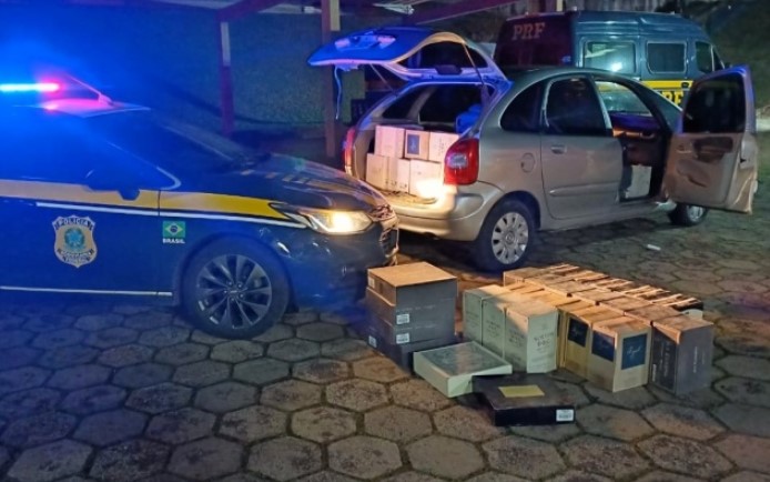 PRF apreende 360 garrafas de vinhos argentinos na BR-282