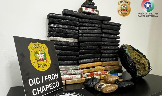 Casal de jovens é preso com 38 kg de drogas