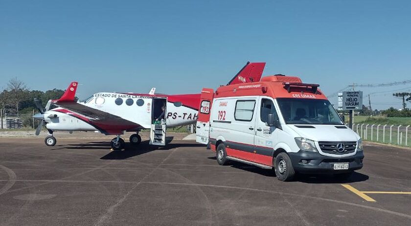 Recém-nascido prematuro é transportado de São Miguel do Oeste para Lages