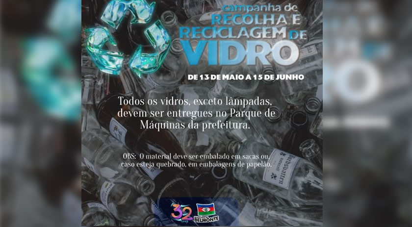 Campanha de recolha de vidros começa segunda-feira