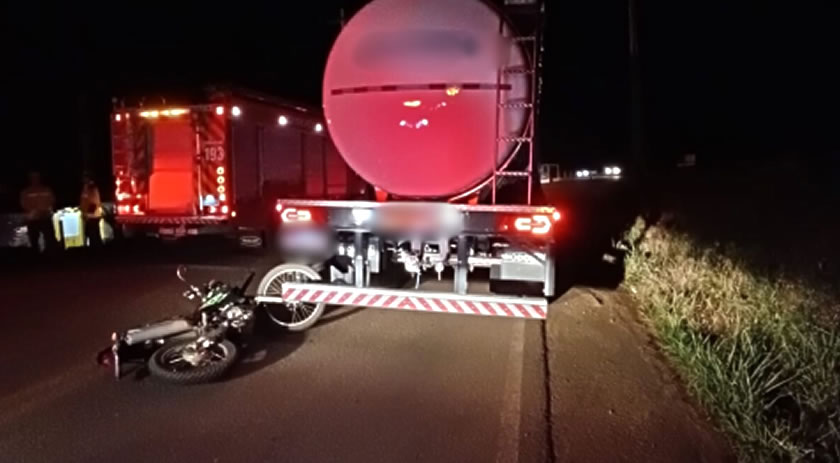 Acidente no interior deixa motociclista com suspeita de fratura