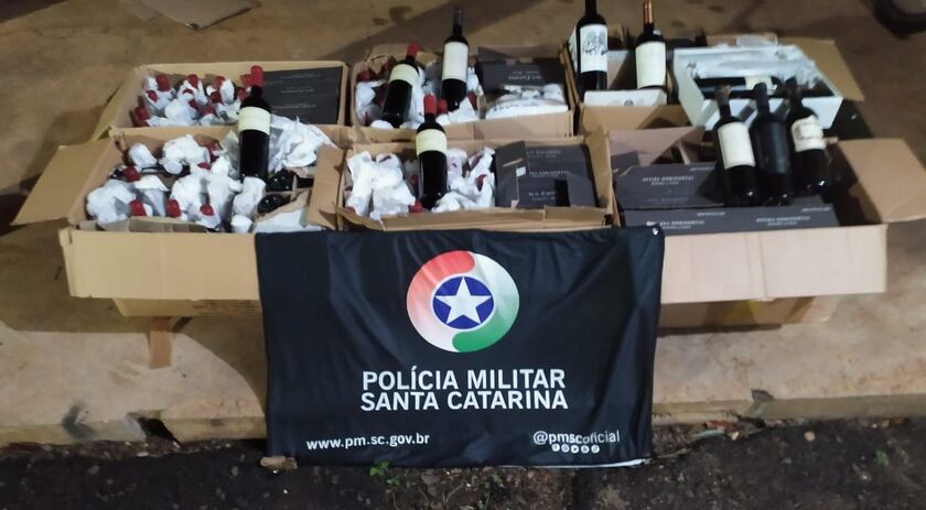 PM apreende carga de vinho avaliada em R$ 60 mil