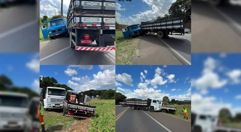 Colisão entre caminhões é registrada na BR-282