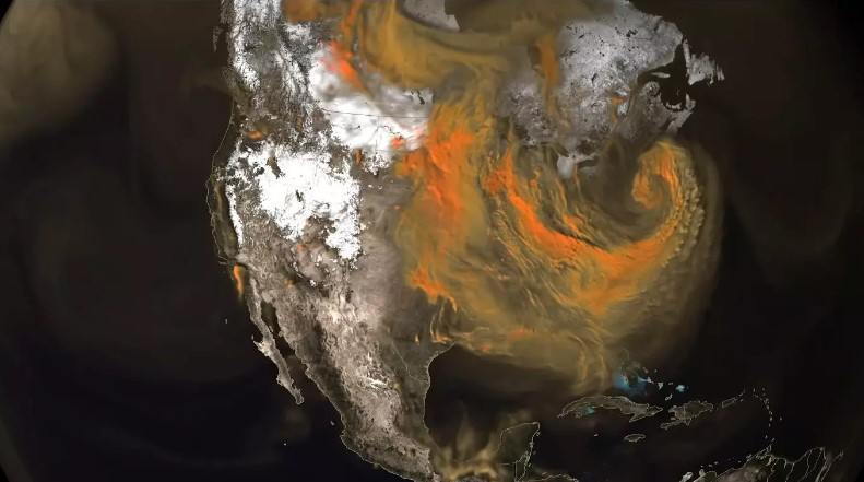 Imagens da Nasa revelam nuvem de dióxido de carbono na atmosfera da Terra; veja