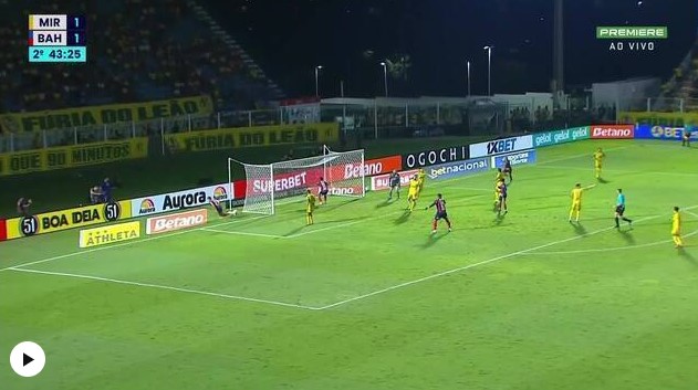 Bahia marca no fim e vence o Mirassol de virada fora de casa