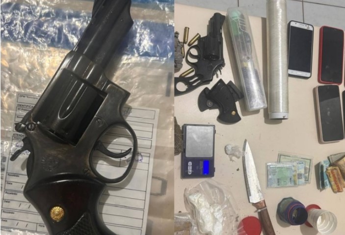 Três pessoas são presas por tráfico de drogas, associação para o tráfico e porte ilegal de arma de fogo